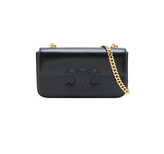 Luxury CELINE Triomphe Leather Chain shoulder bag