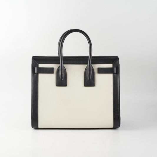Saint Laurent Small Sac De Jour White/Black