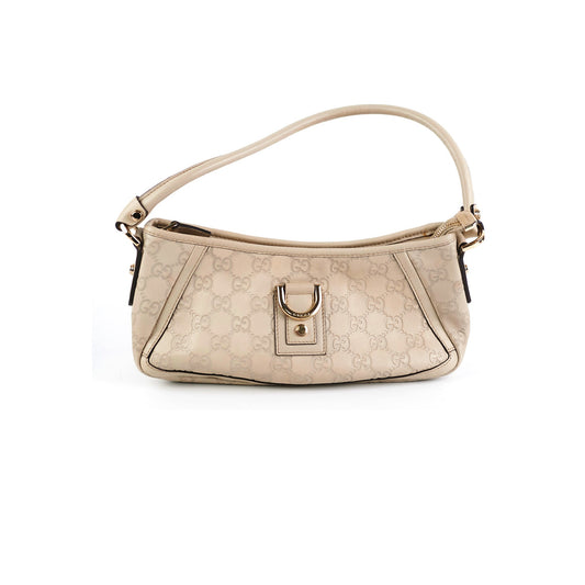 Gucci Ivory Guccissima D Ring Shoulder Bag