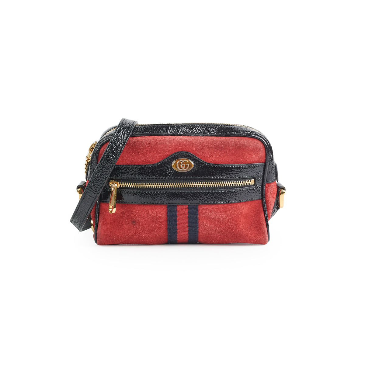 Gucci Nubuck Camera Bag Red