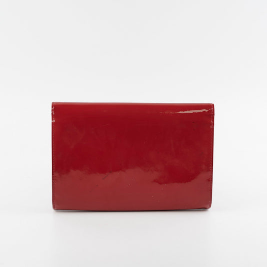 Louis Vuitton Louise MM Red Vernis Clutch