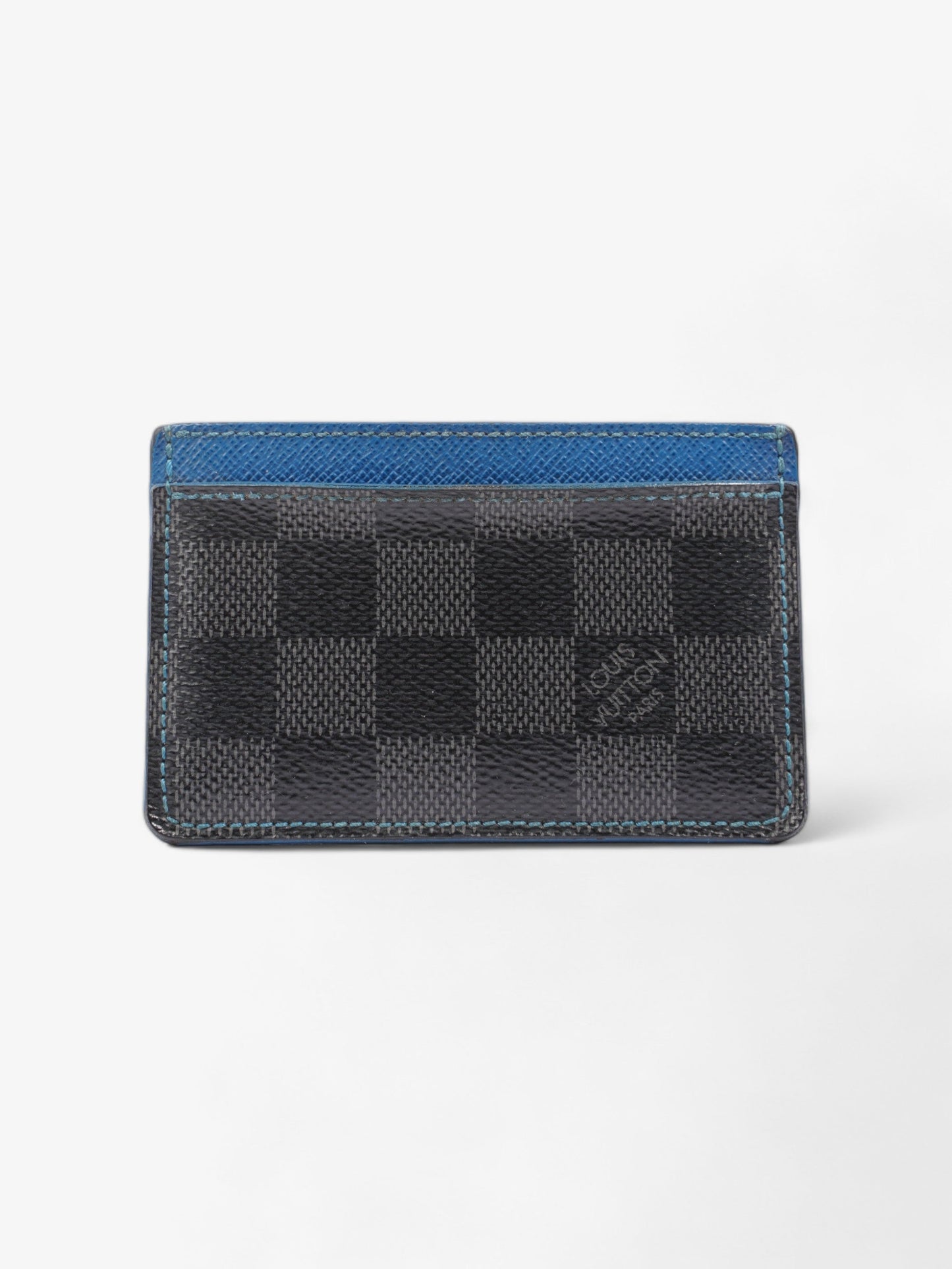 Louis Vuitton Card Holder Damier Graphite / Blue Coated Canvas