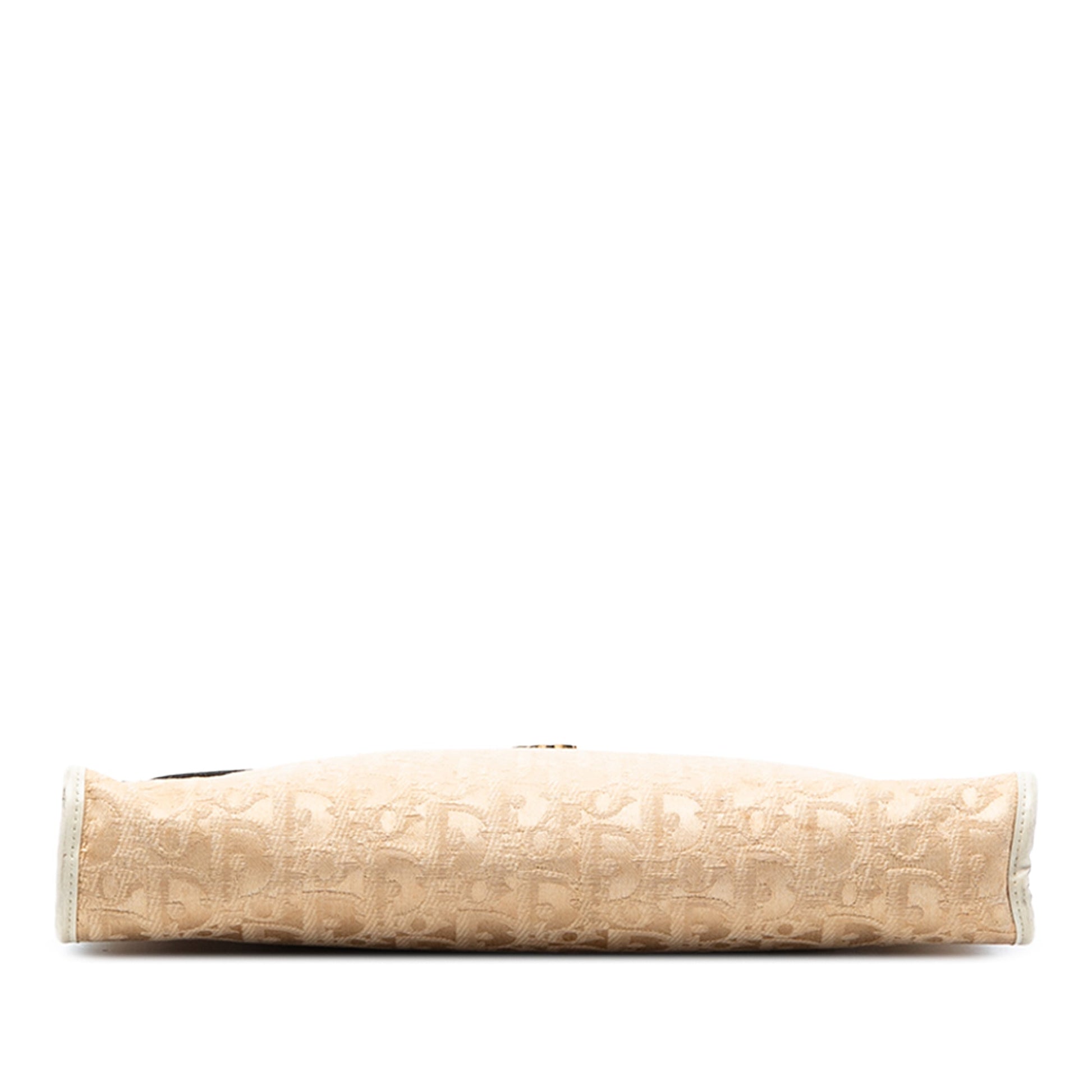 beige Dior Diorissimo Trotter Canvas Shoulder Bag