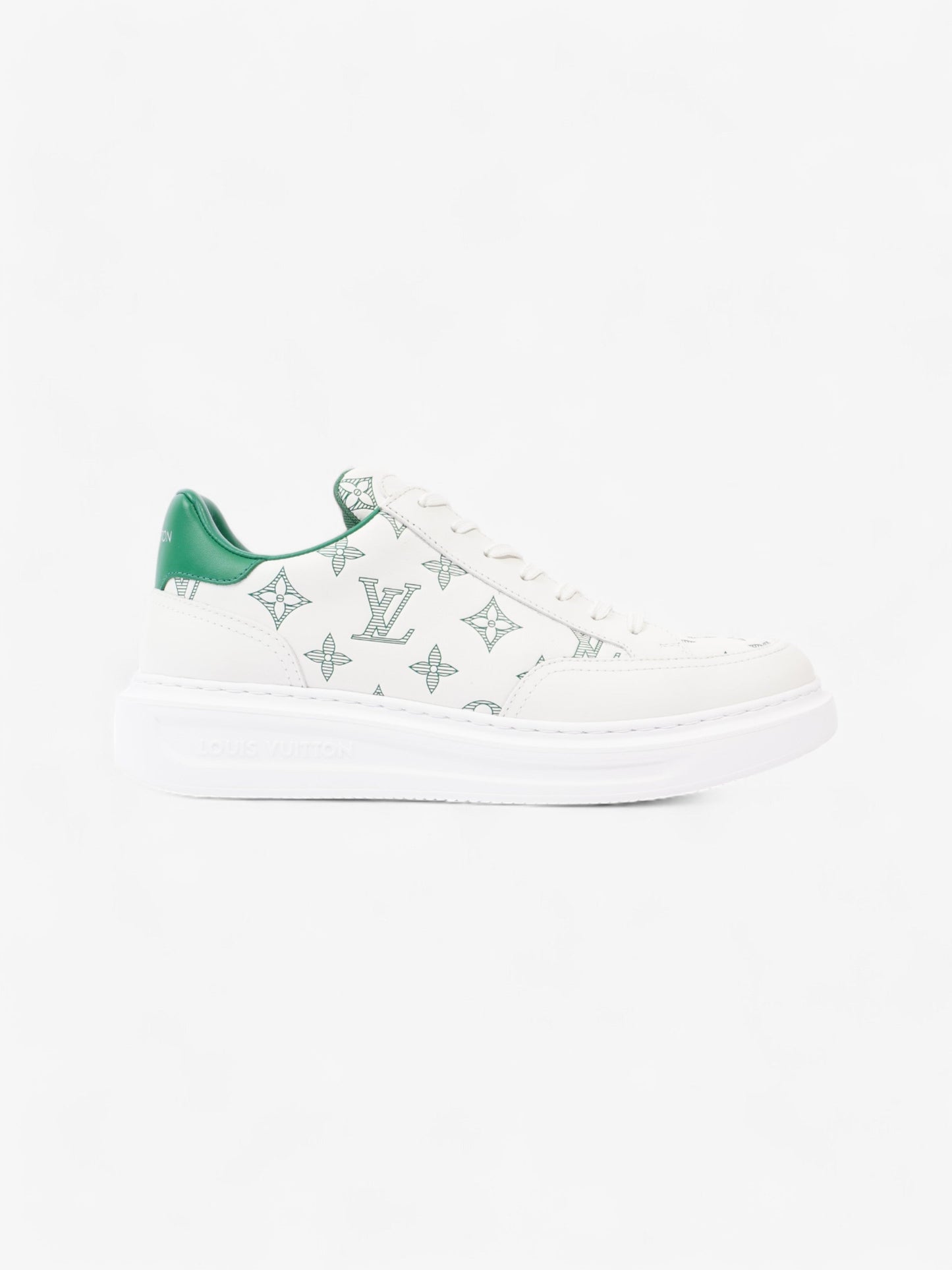 Louis Vuitton Beverley Hills White / Green Leather EU 41.5 UK 7.5