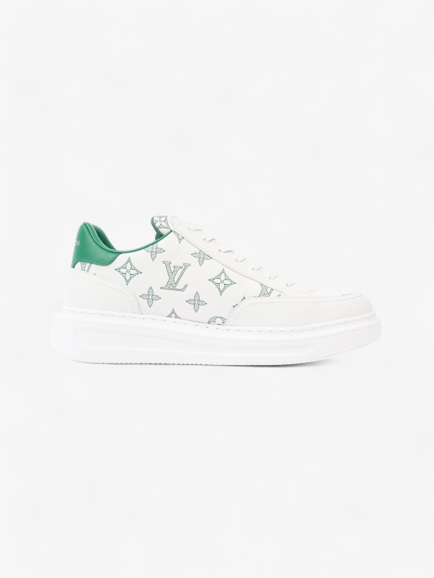 Louis Vuitton Beverley Hills White / Green Leather EU 41.5 UK 7.5