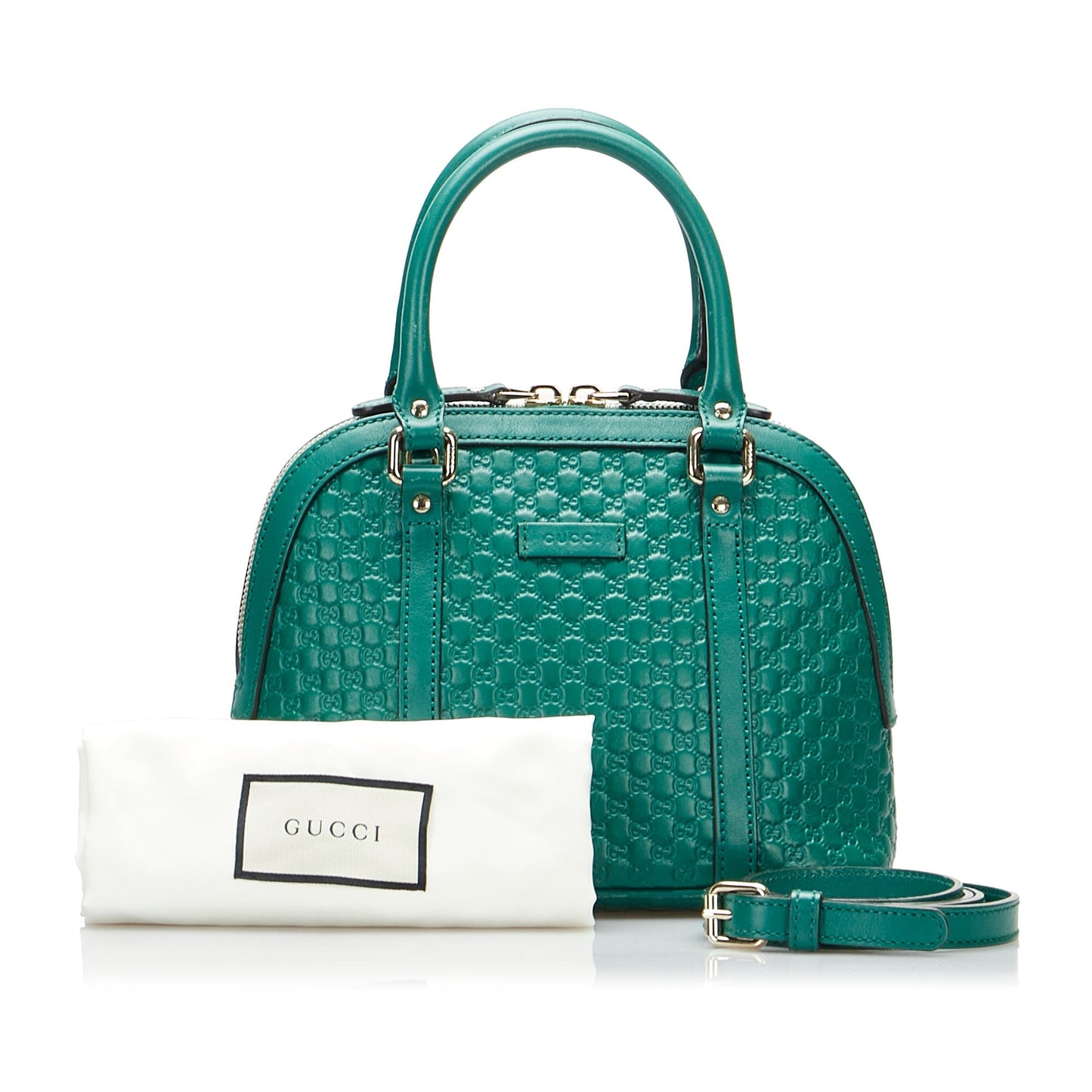 Gucci Guccissima Blue Leather Shoulder Bag Style 1