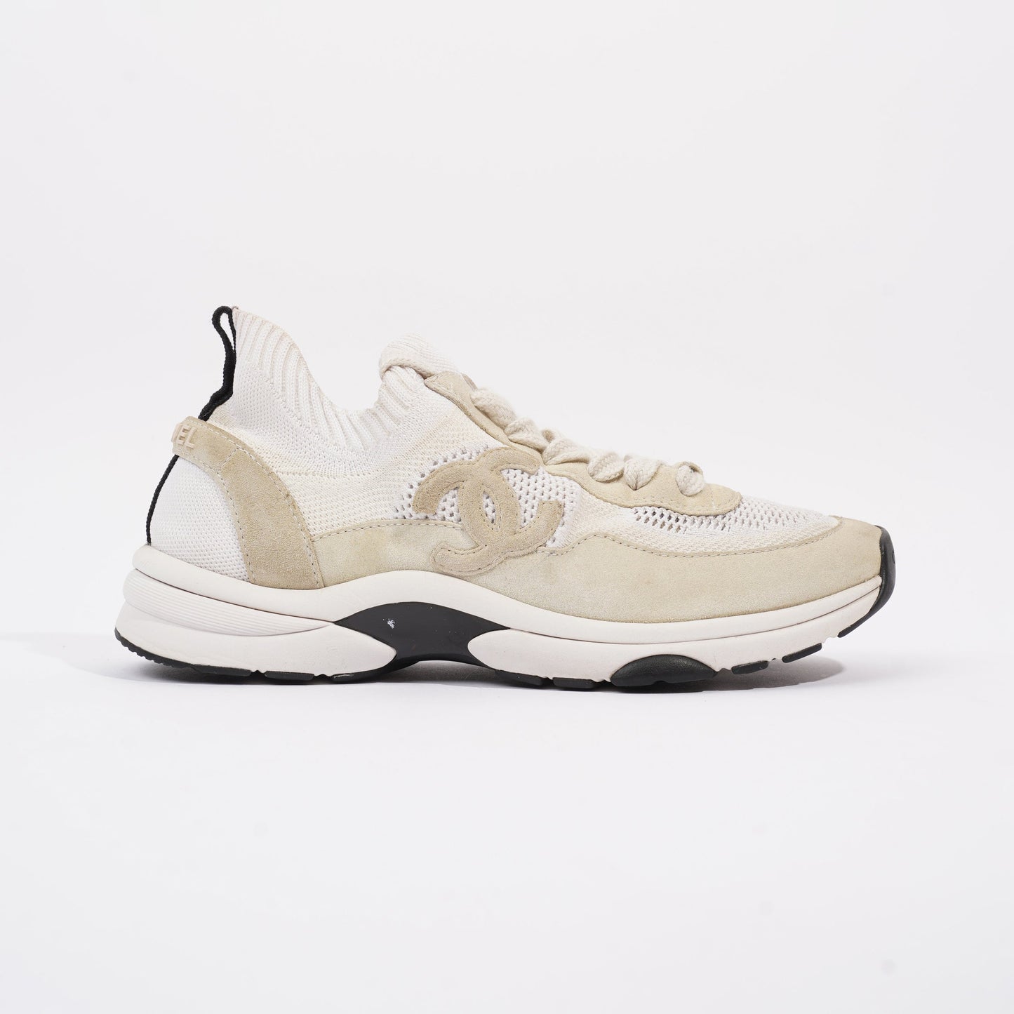 Chanel CC Runners White Cream Suede EU 40 UK 7