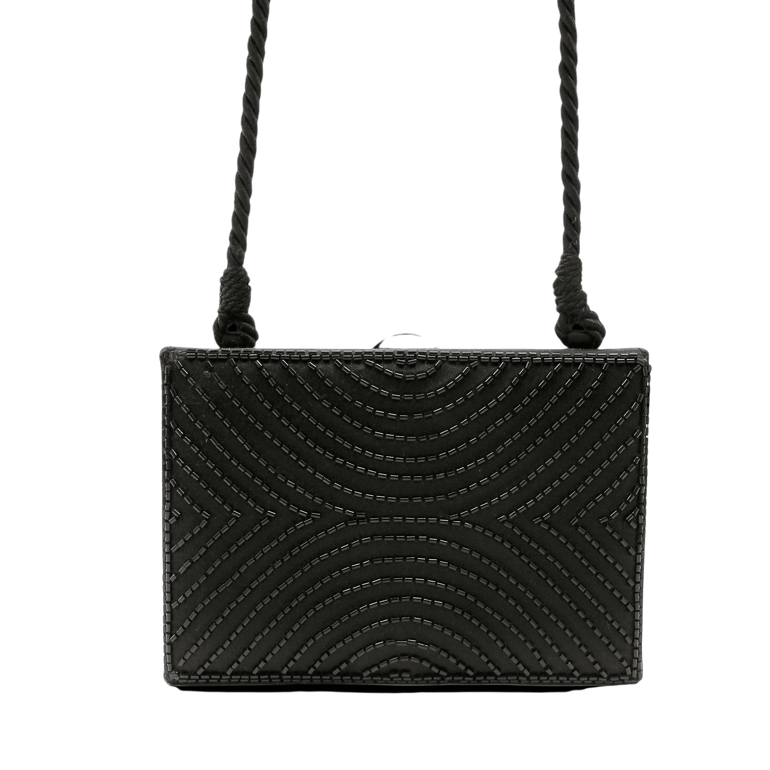 Chanel Black Beaded Mini Box Evening Bag