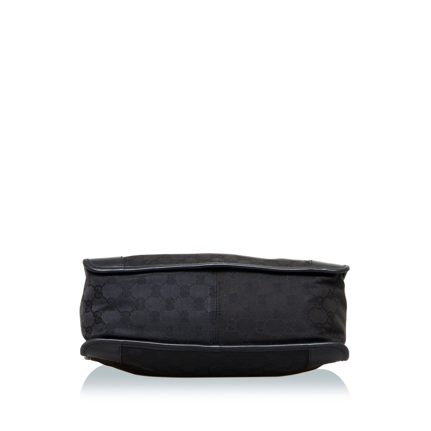 Gucci Black Leather Canvas Tote Style 27
