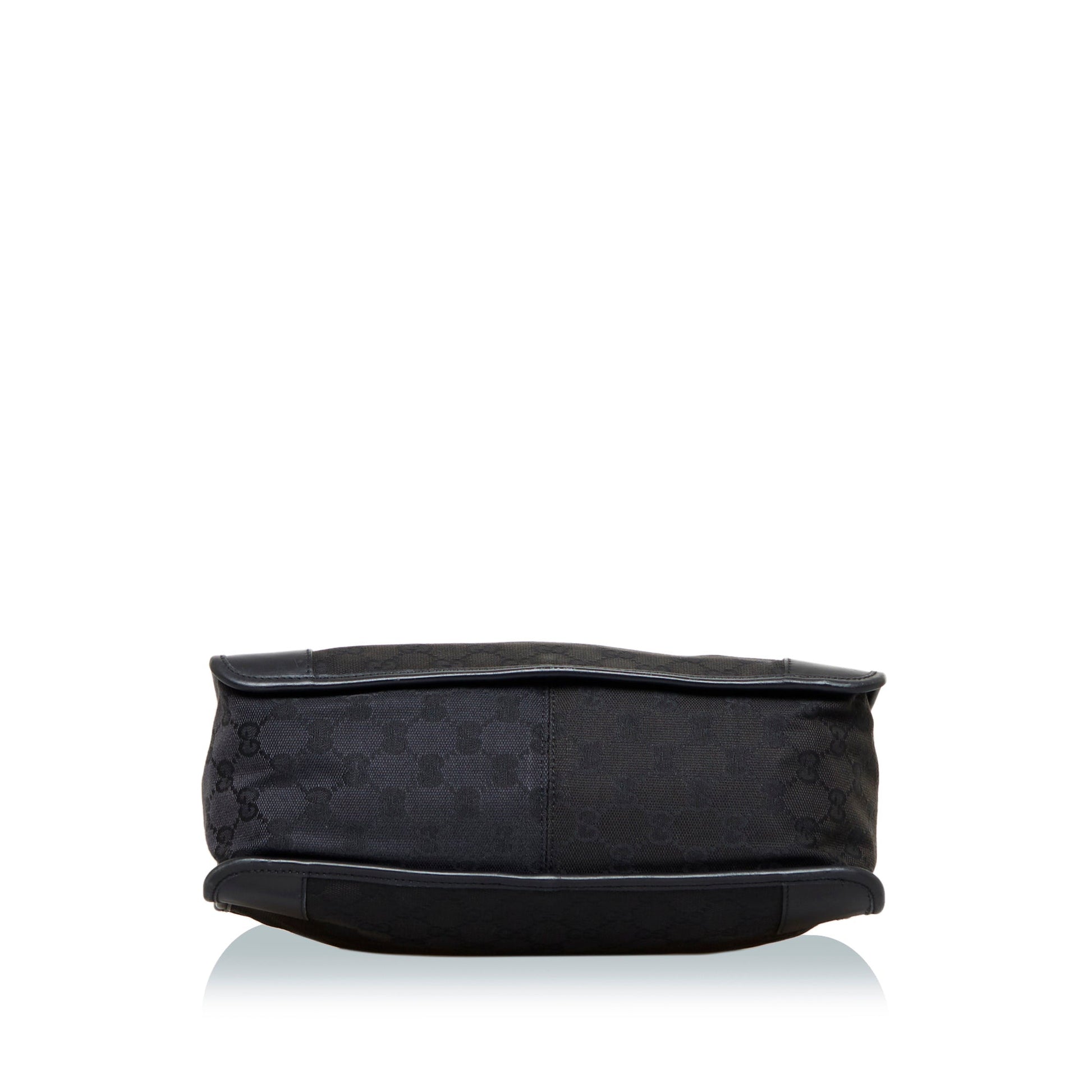 Gucci Black Leather Canvas Tote Style 27