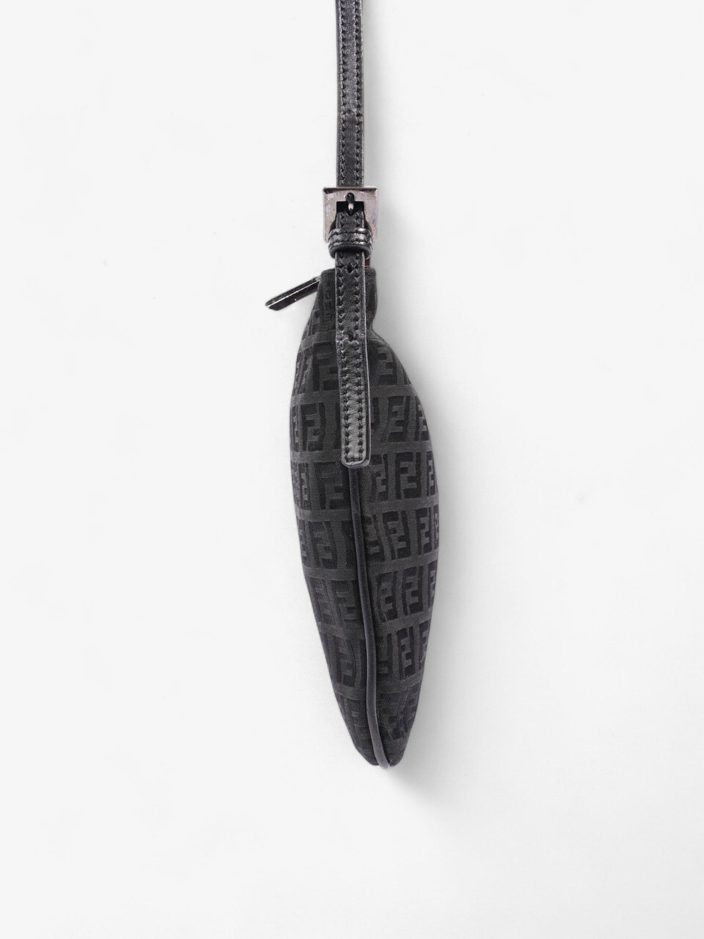 Fendi Zucca Shoulder Bag Black Canvas