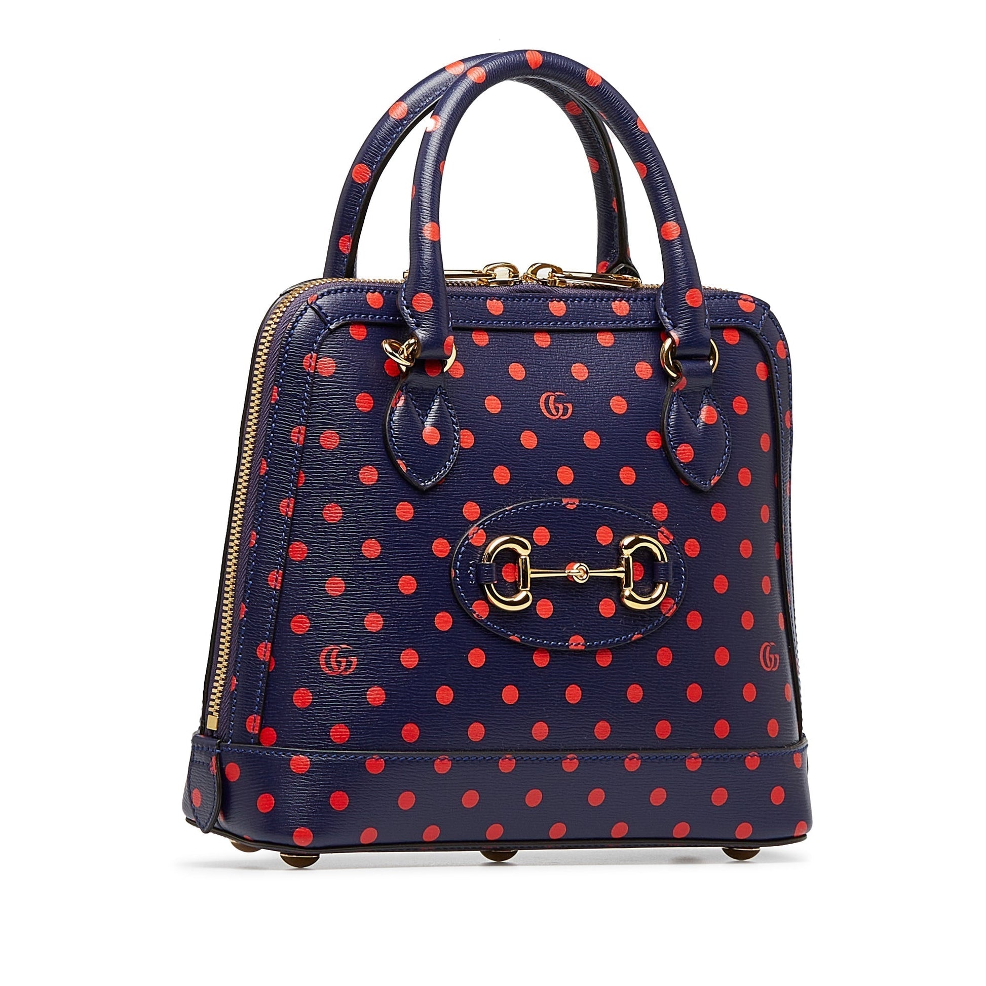 Gucci Horsebit Blue Leather Shoulder Bag
