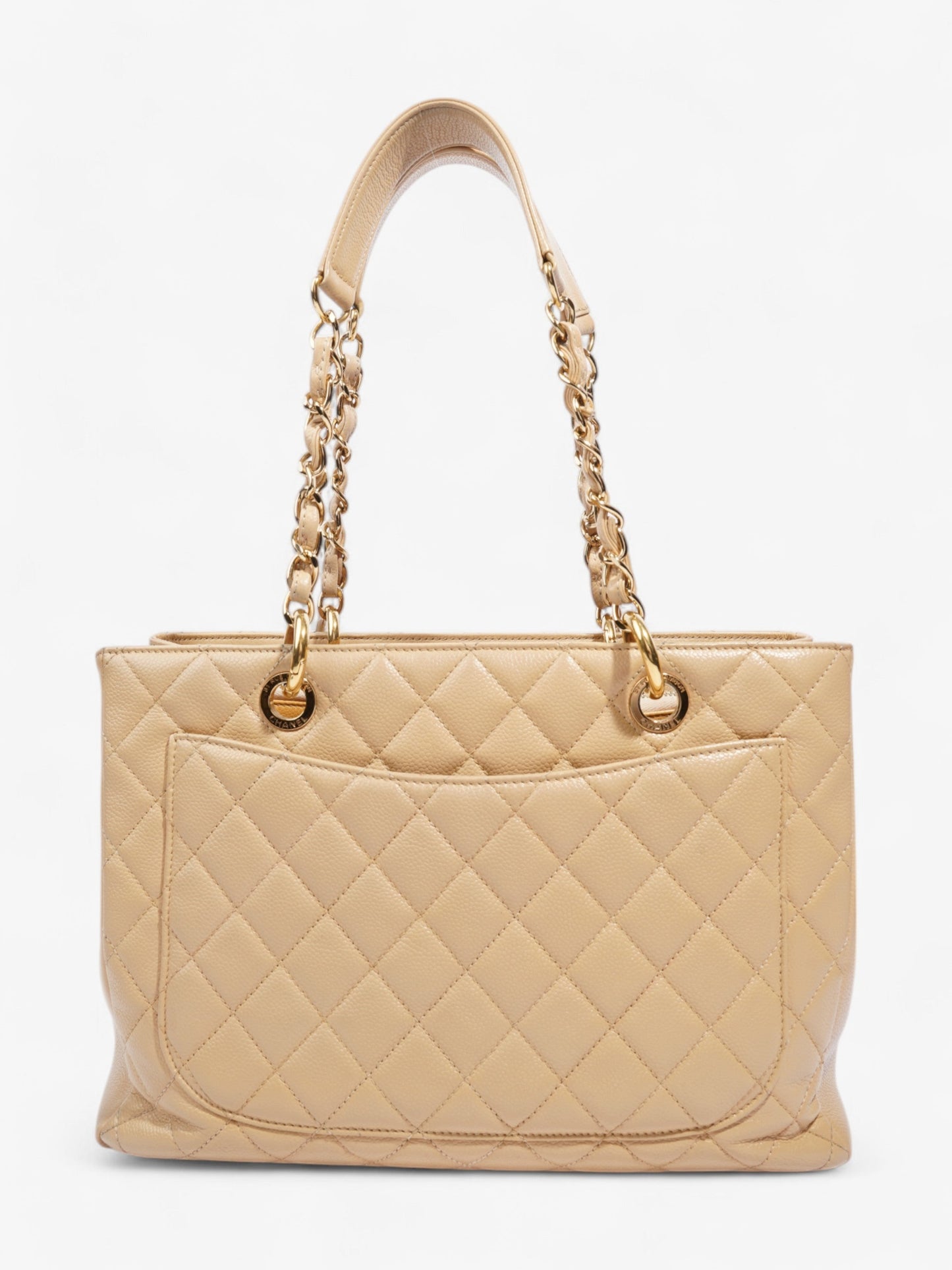 Chanel Grand Shopping Tote Neutral Caviar Leather
