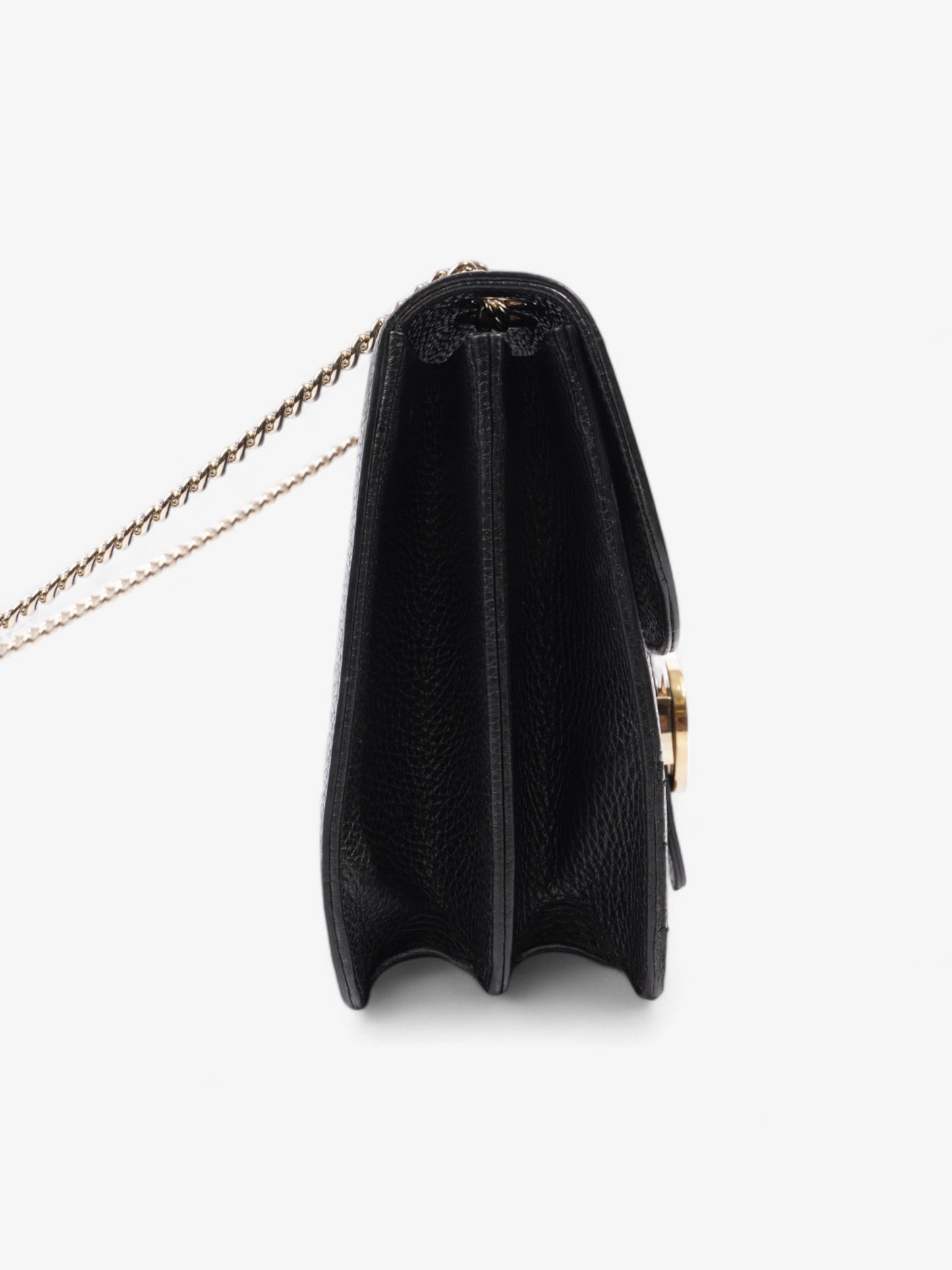 Gucci Interlocking GG Crossbody Bag Black Leather