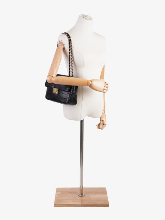 Chanel Scallop Flap Black Leather Medium