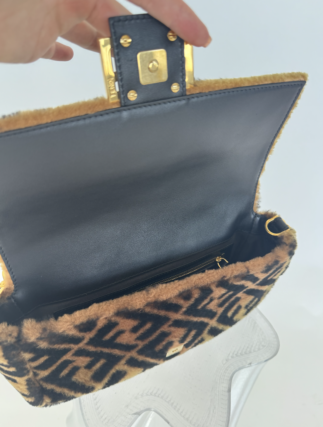 Fendi Zucca Shoulder Bag Brown