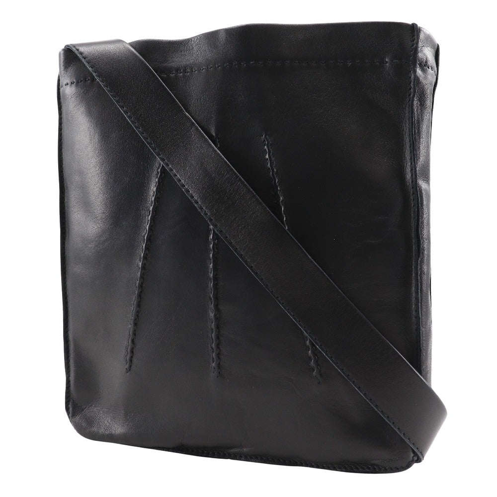 HERMES Shoulder Bag Calfskin black Toudu