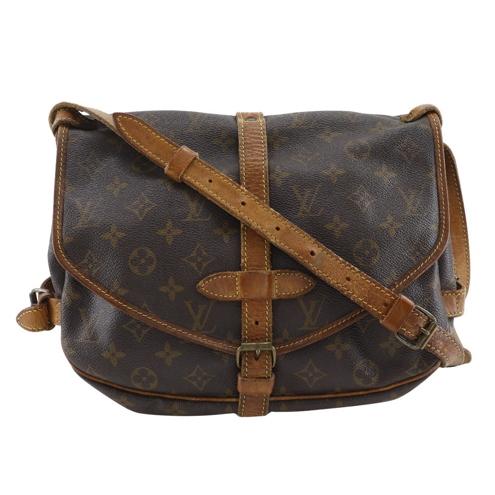 LOUIS VUITTON Shoulder Bag Monogram canvas Brown Saumur 30