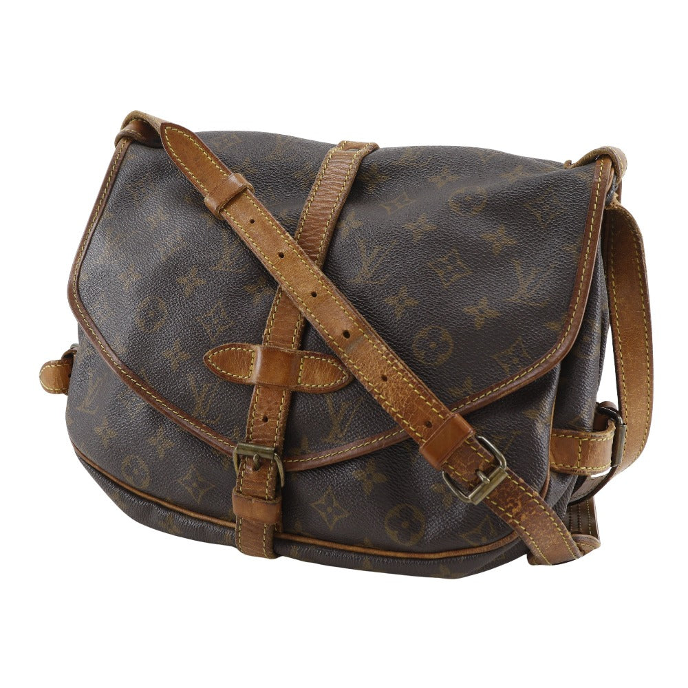 Elegant Women's Shoulder Bag | LOUIS VUITTON Shoulder Bag Monogram canvas Brown Saumur 30