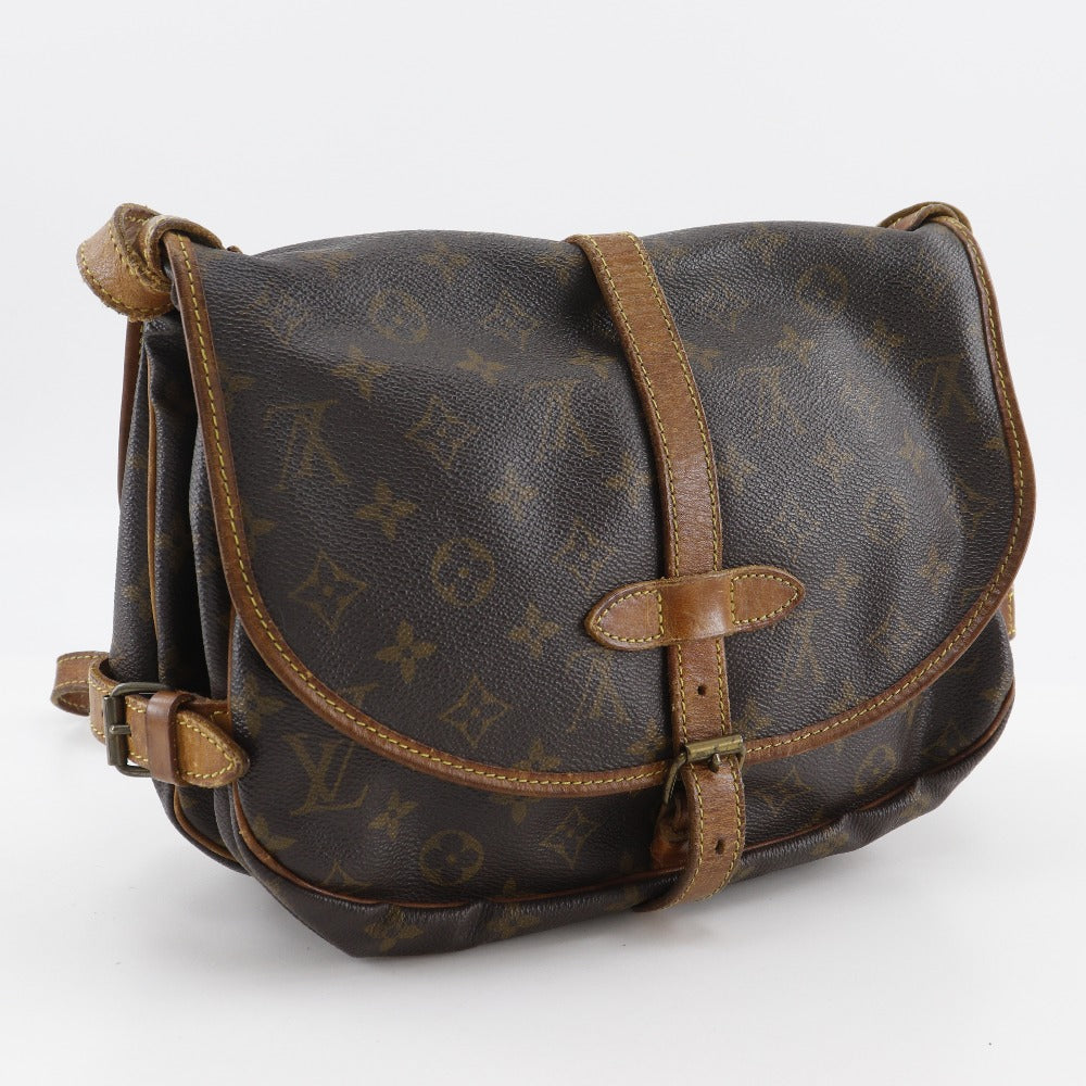 Elegant Women's Shoulder Bag | LOUIS VUITTON Shoulder Bag Monogram canvas Brown Saumur 30