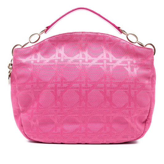 Pink Dior Canvas Cannage Hobo Bag
