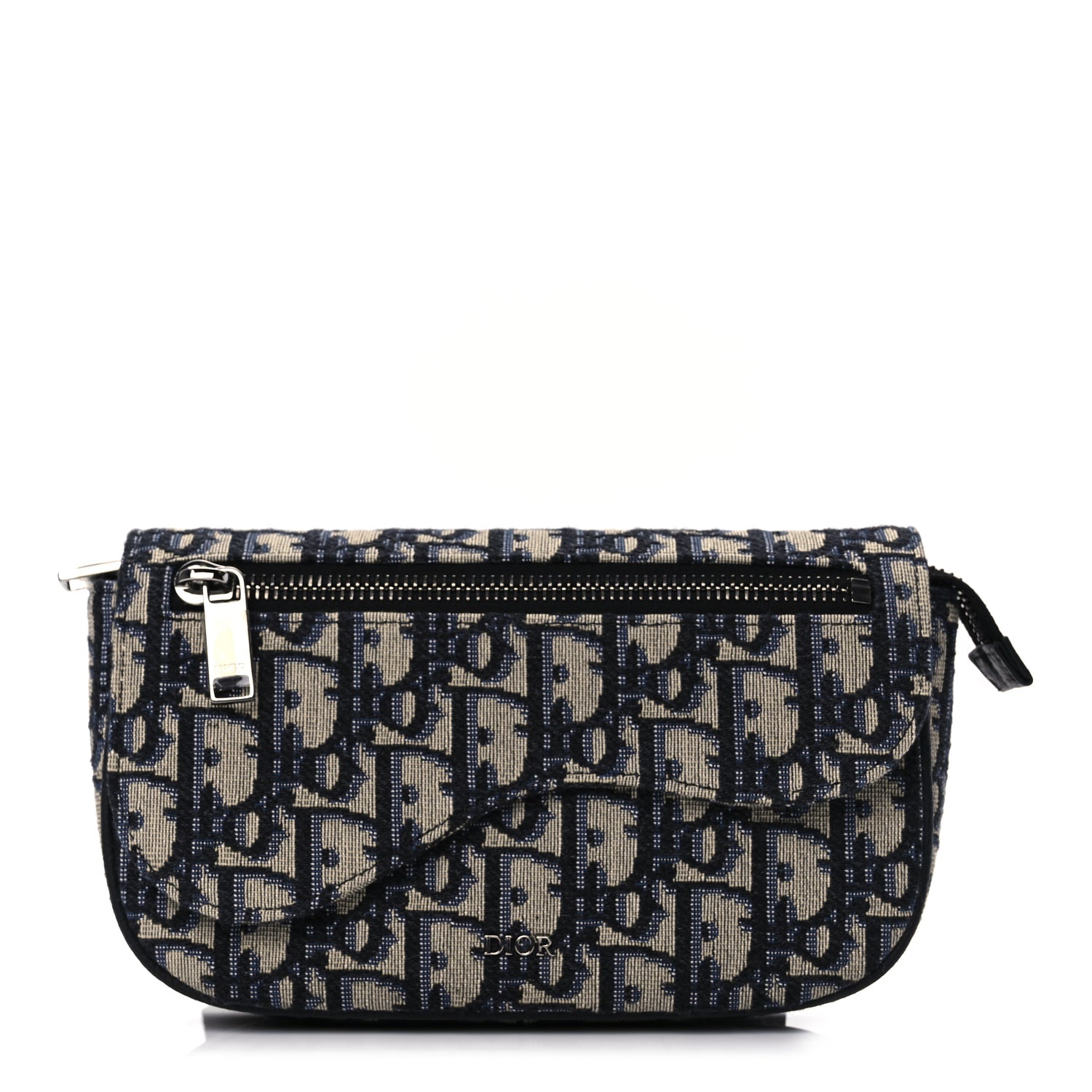 Christian Dior Oblique Arm Pouch Blue