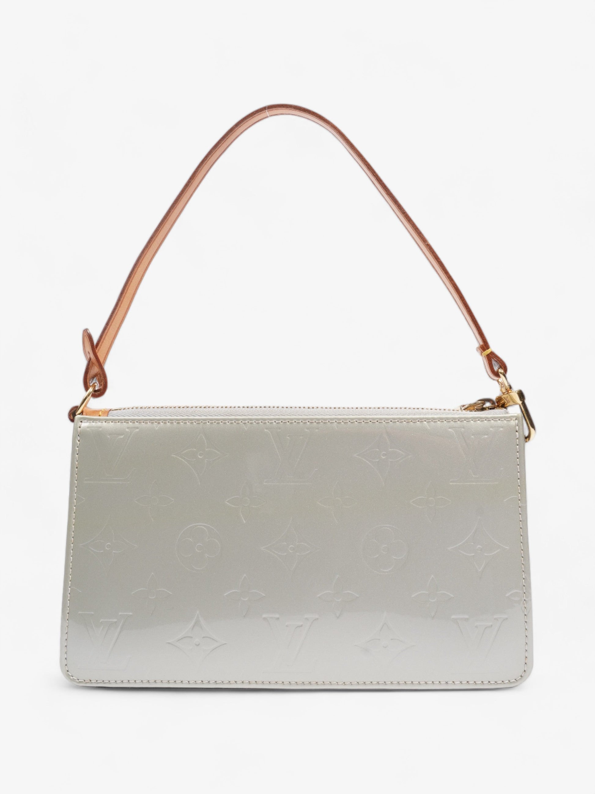Louis Vuitton Pochette Mini Monogram Vernis / Silver Patent Leather
