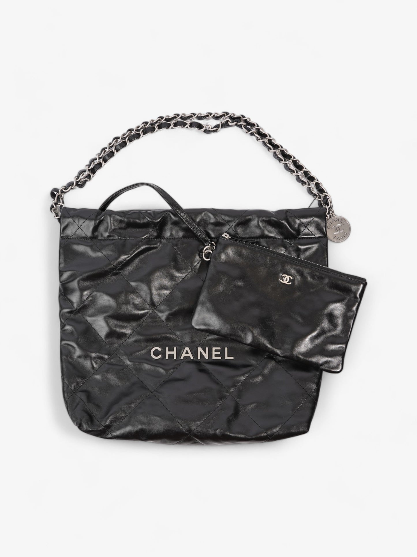 Chanel Chanel 22 Black Calfskin Leather Small