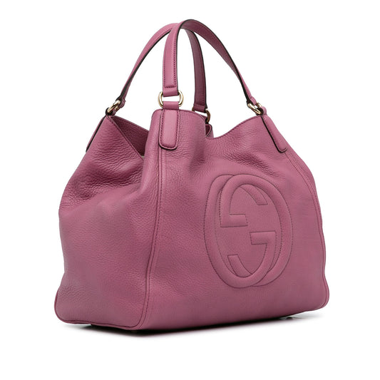 Gucci Soho Pink Leather Tote