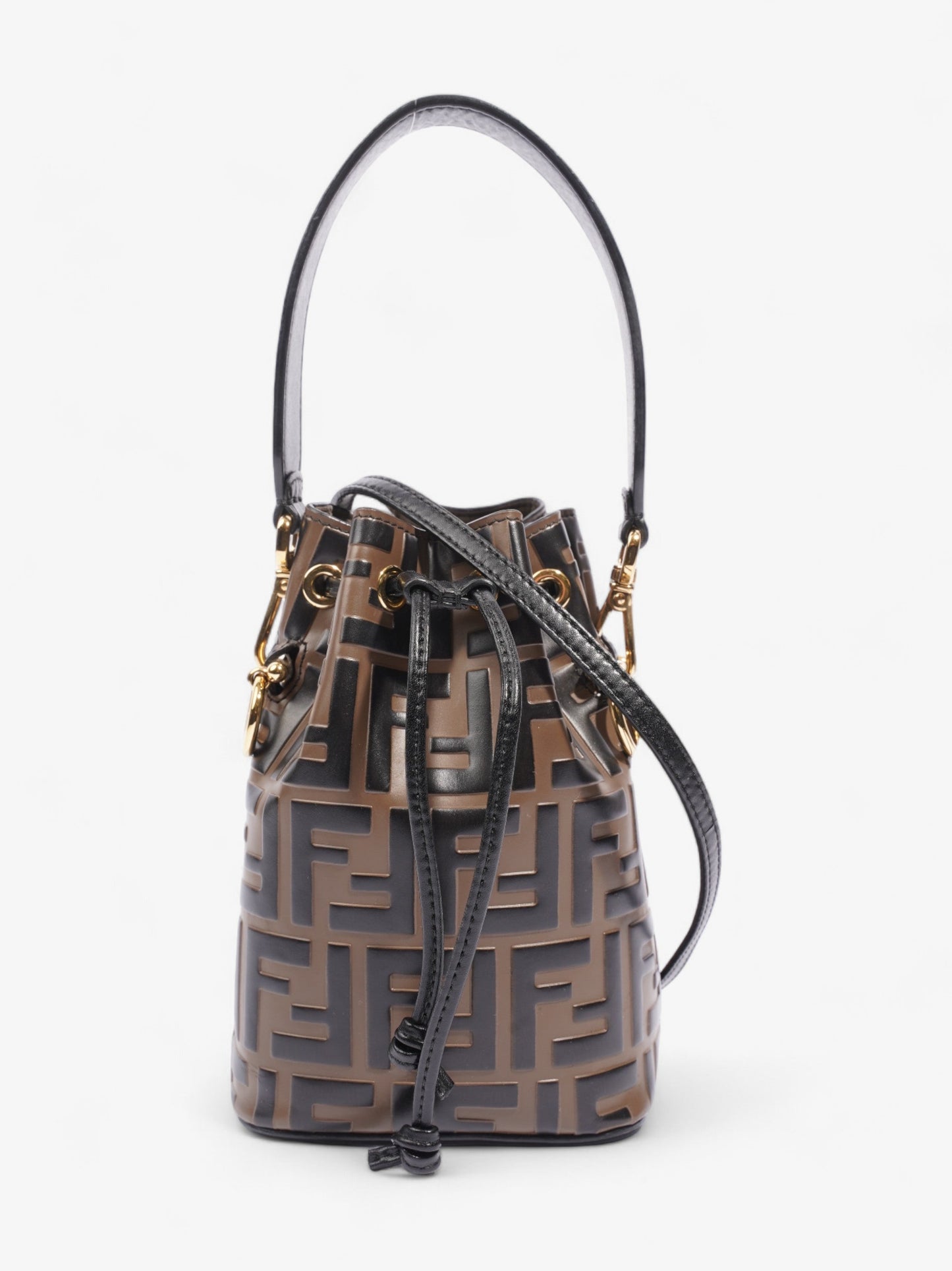 Fendi Mon Tresor Brown / Black Calfskin Leather Mini