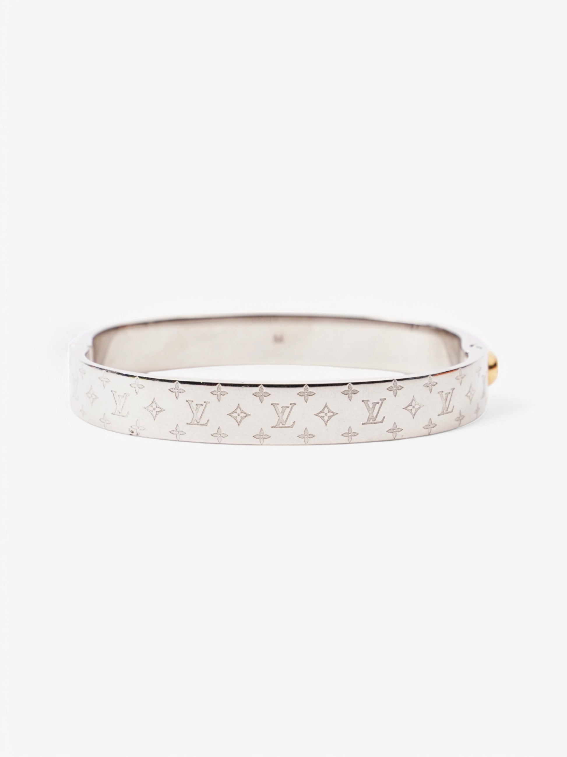 Louis Vuitton Nanogram Cuff Silver Base Metal M