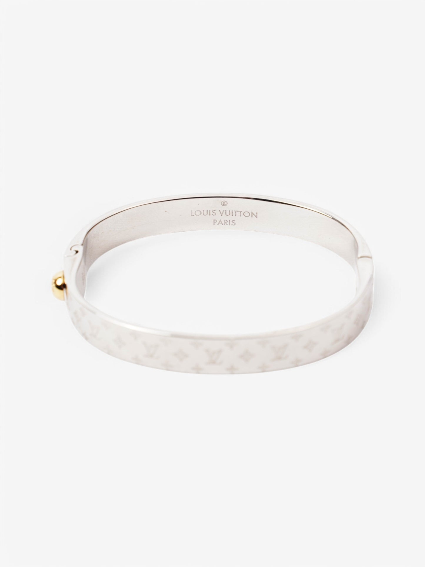 Louis Vuitton Nanogram Cuff Silver Base Metal M