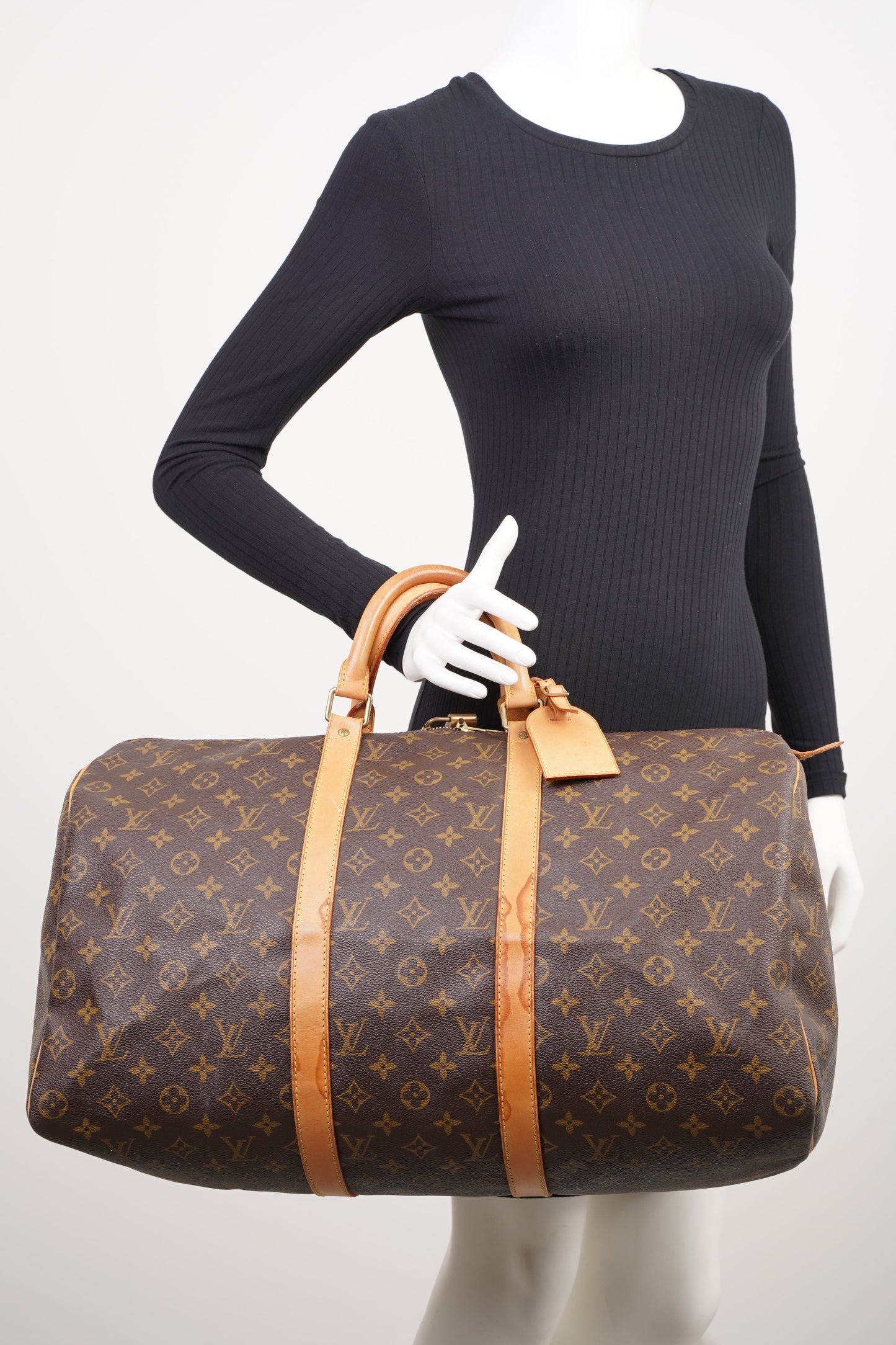 Louis Vuitton Keepall Brown / Monogram Coated Canvas 50