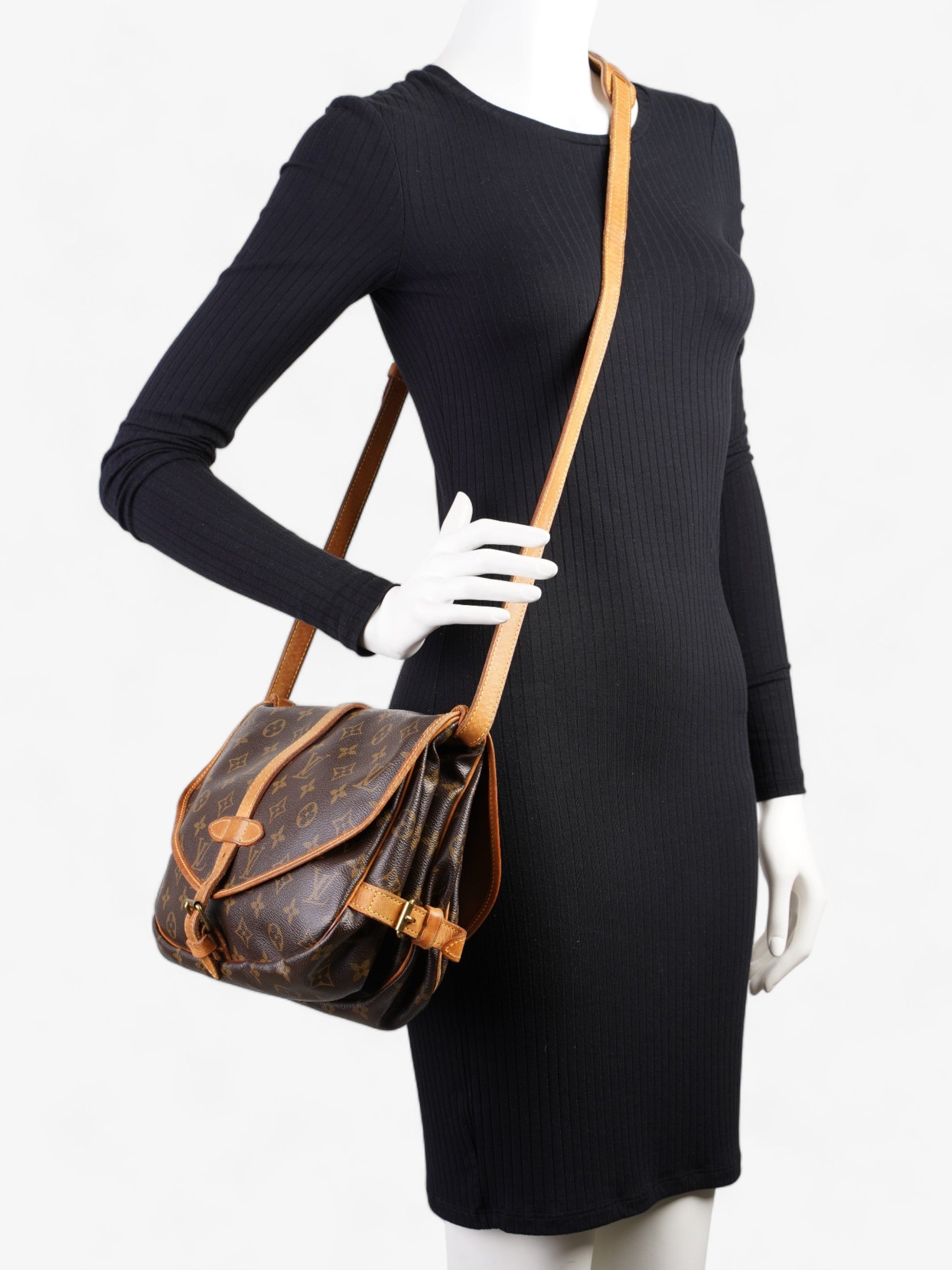 Louis Vuitton Saumur 30 Monogram Coated Canvas