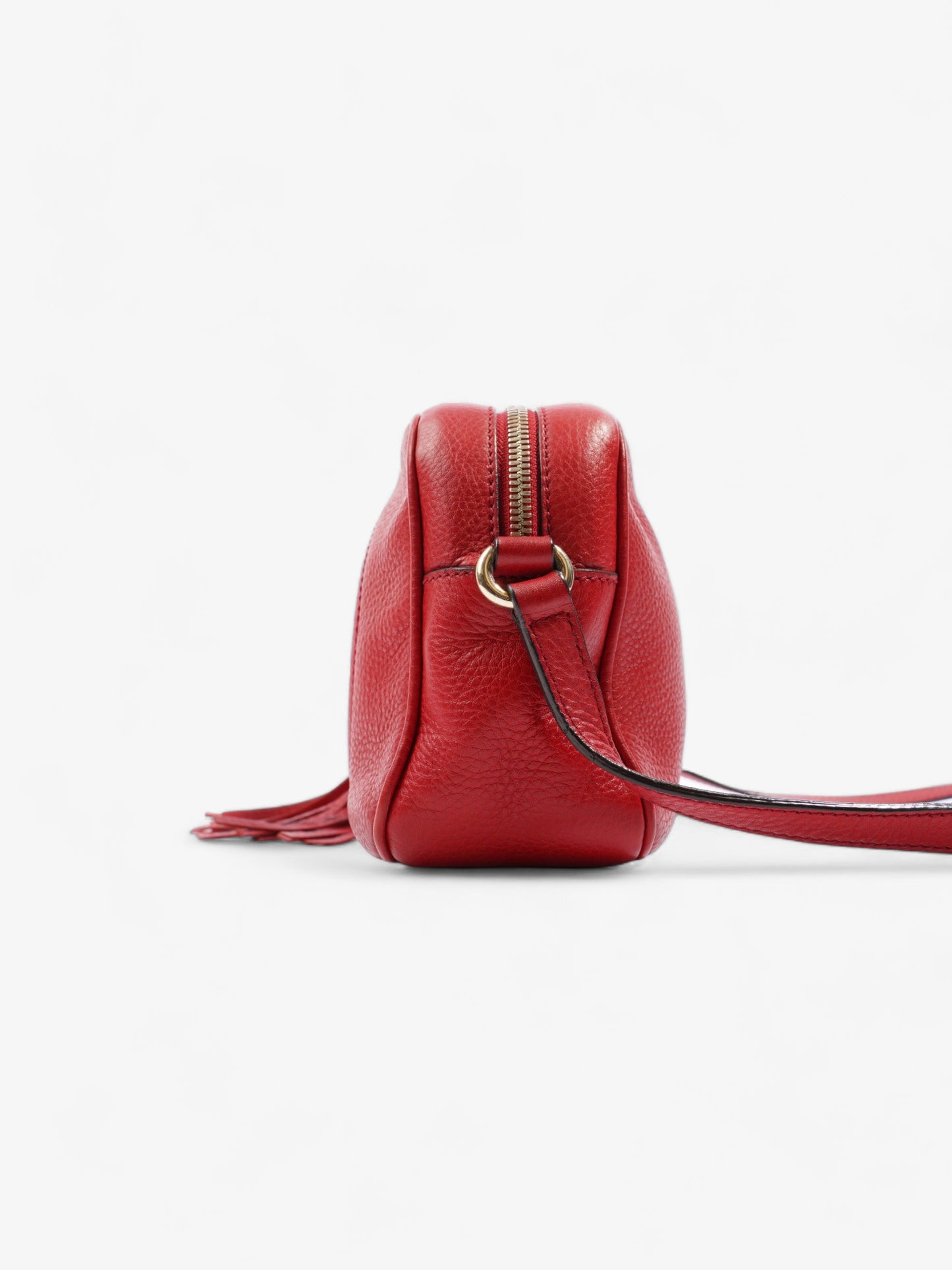 Gucci Soho Leather Shoulder bag Red Red Small