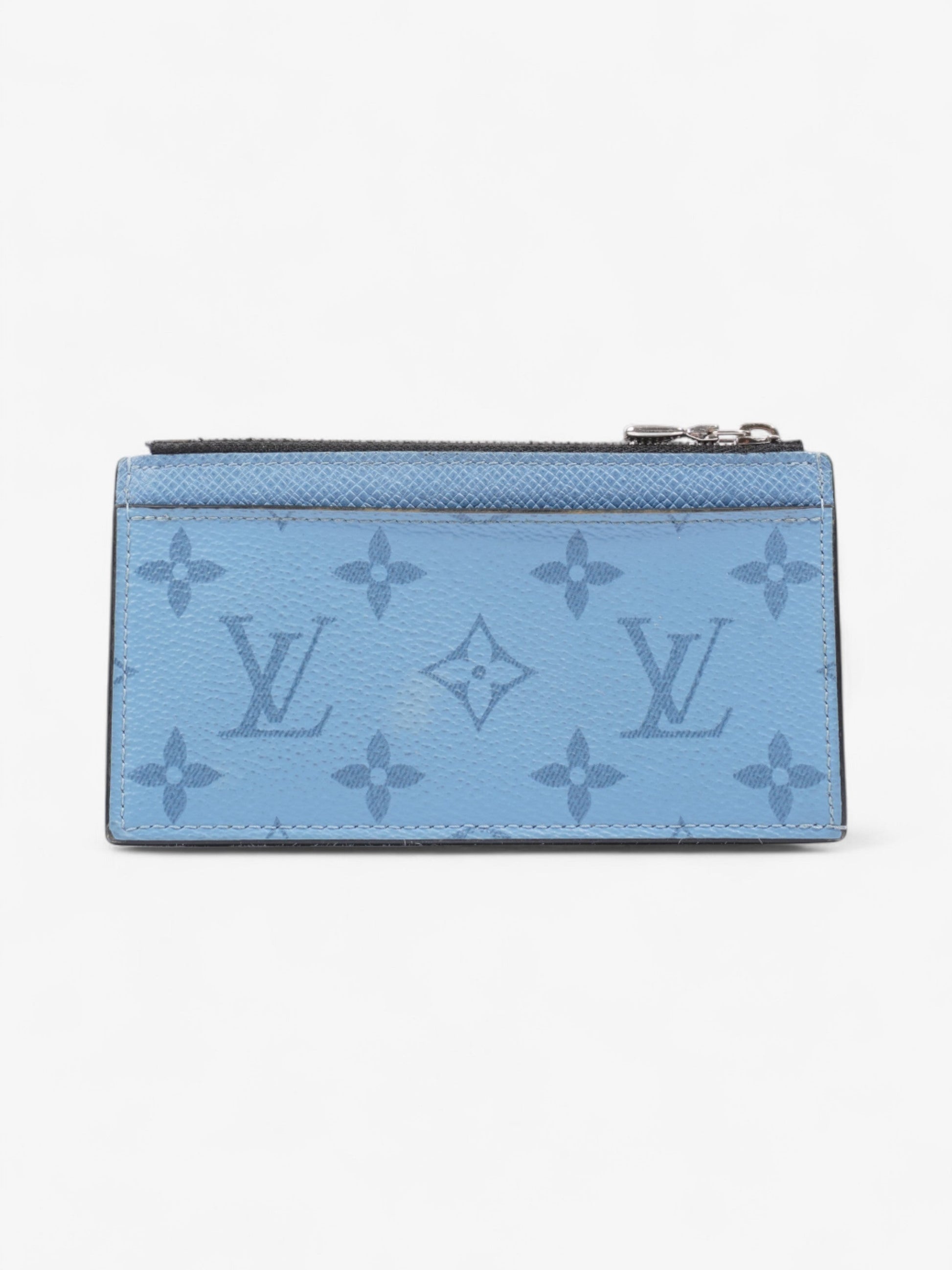 Louis Vuitton Card Holder Blue Leather