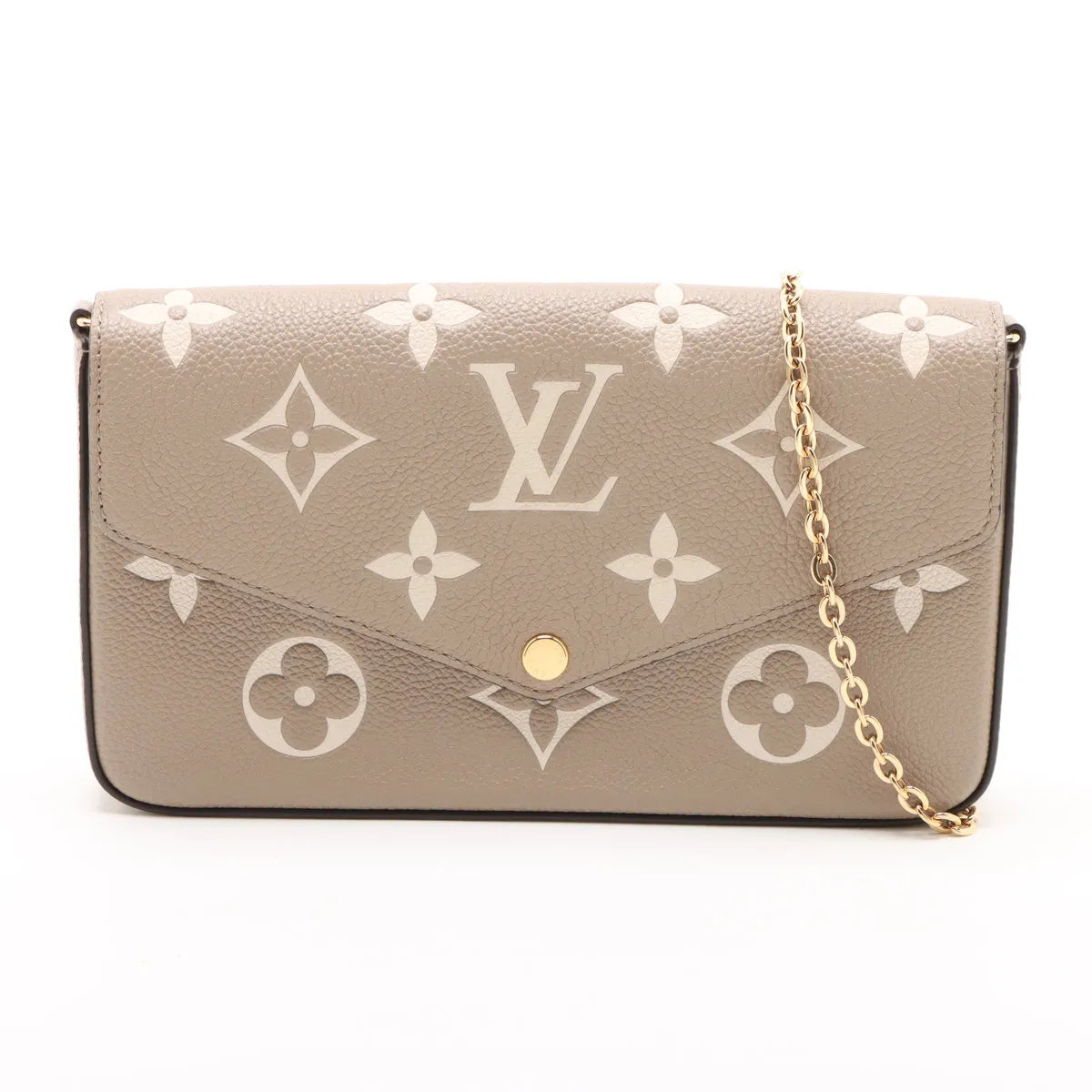 Louis Vuitton Beige Bicolor Monogram Empreinte Leather Pochette Felicie [Clearance Sale]