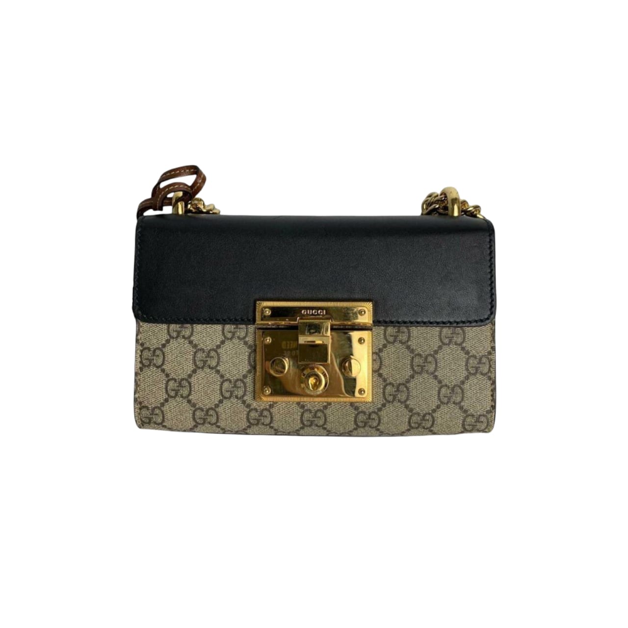 Gucci Monogram Leather Canvas Shoulder Bag