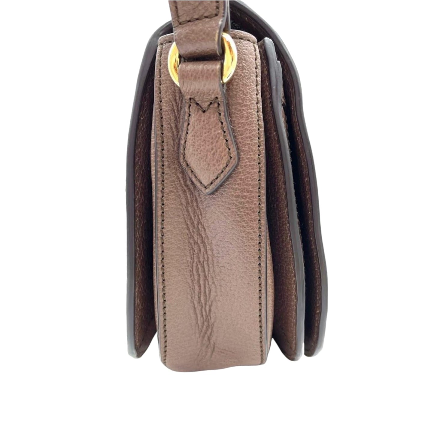Gucci Lou Leather Canvas Shoulder Bag