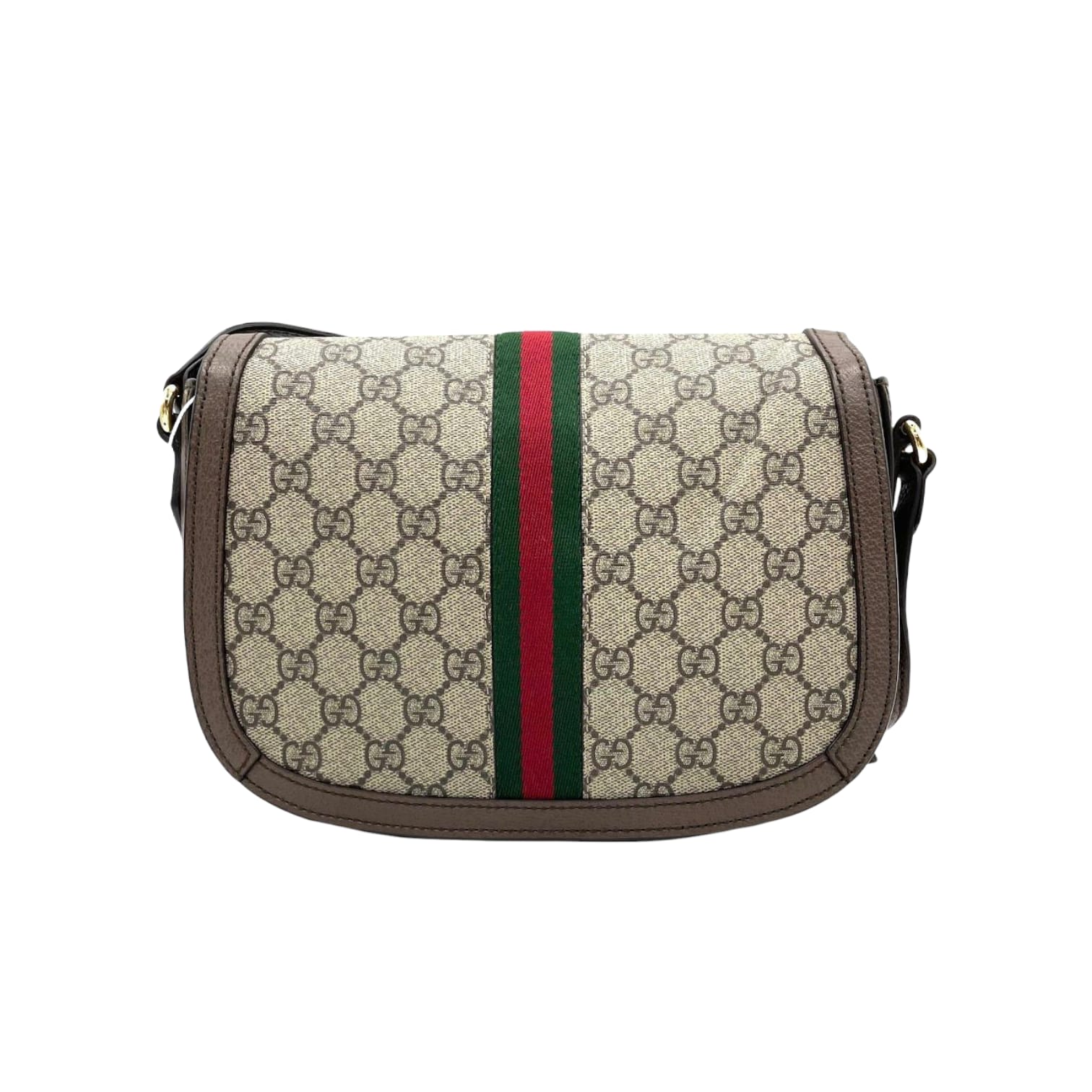 Gucci Lou Leather Canvas Shoulder Bag