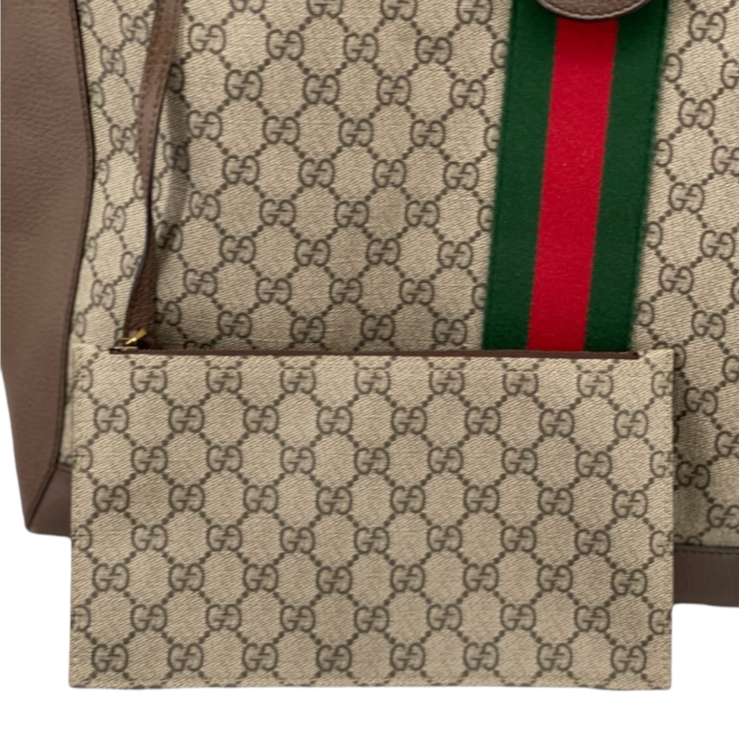 Gucci Leather Canvas Tote