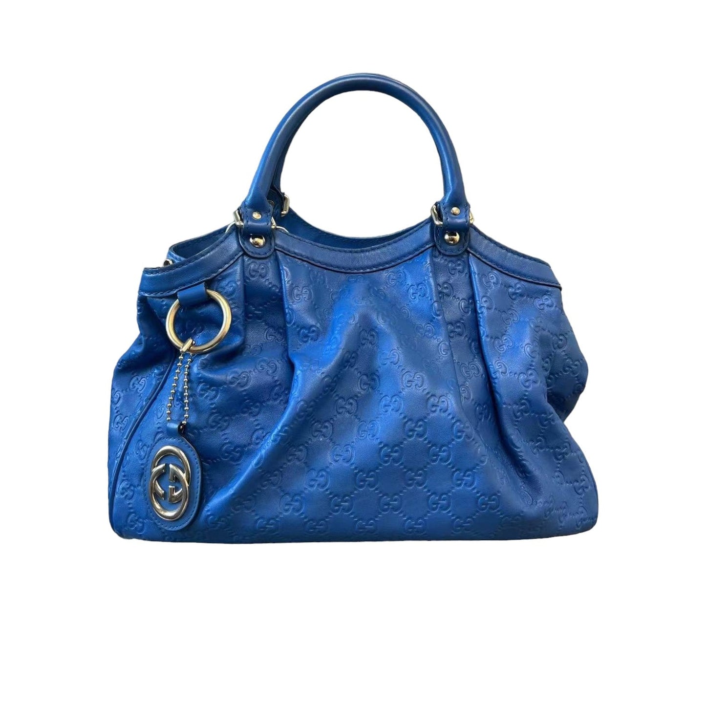 Gucci Monogram Leather Top Handle Tote