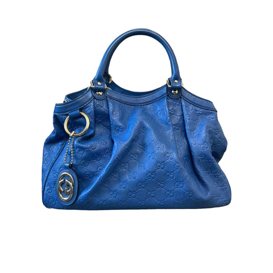Gucci Monogram Leather Top Handle Tote