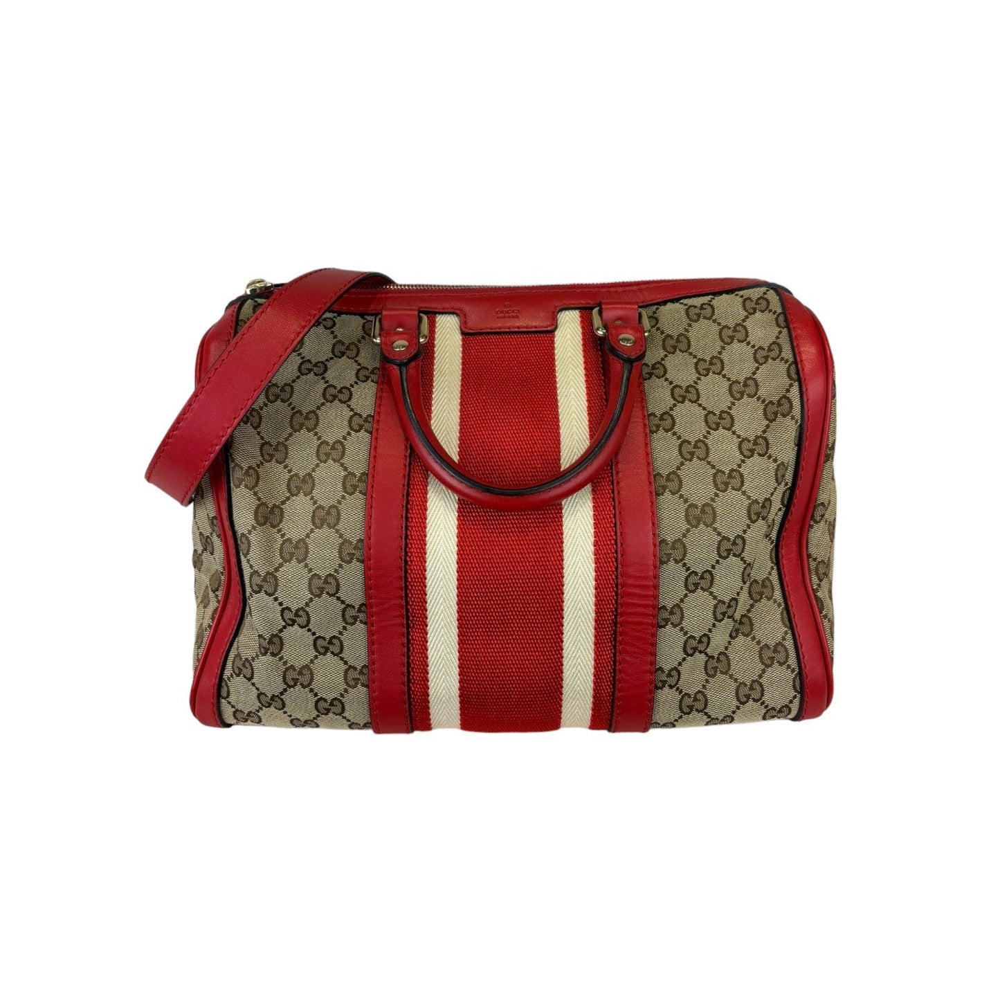 Gucci Monogram Leather Canvas Tote
