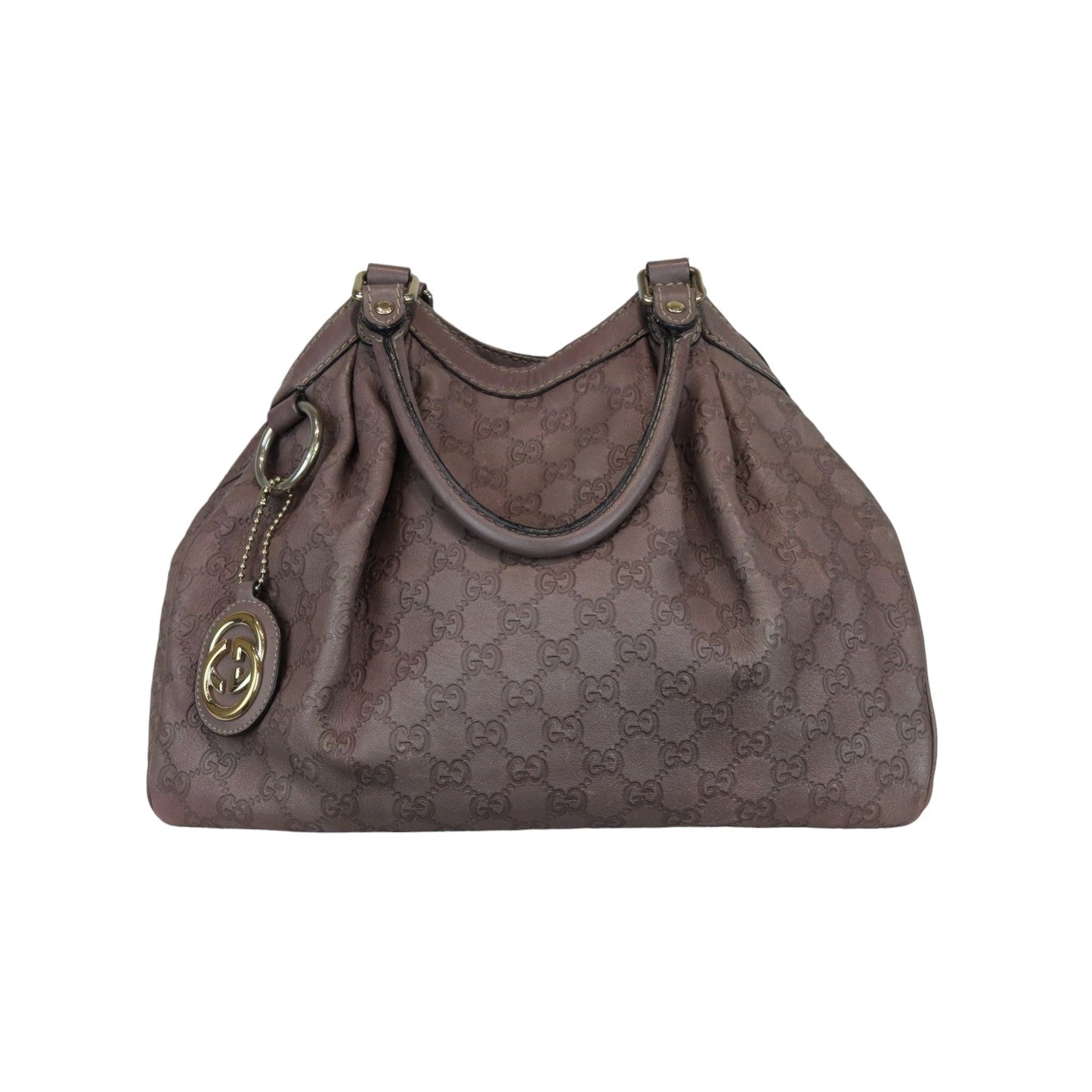 Gucci Monogram Leather Top Handle Tote