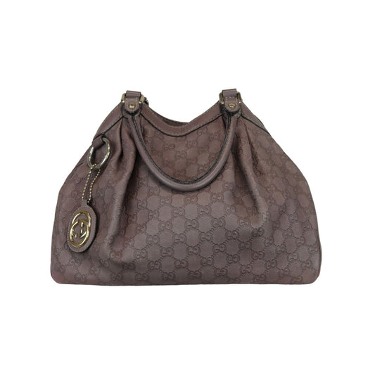 Gucci Monogram Leather Top Handle Tote
