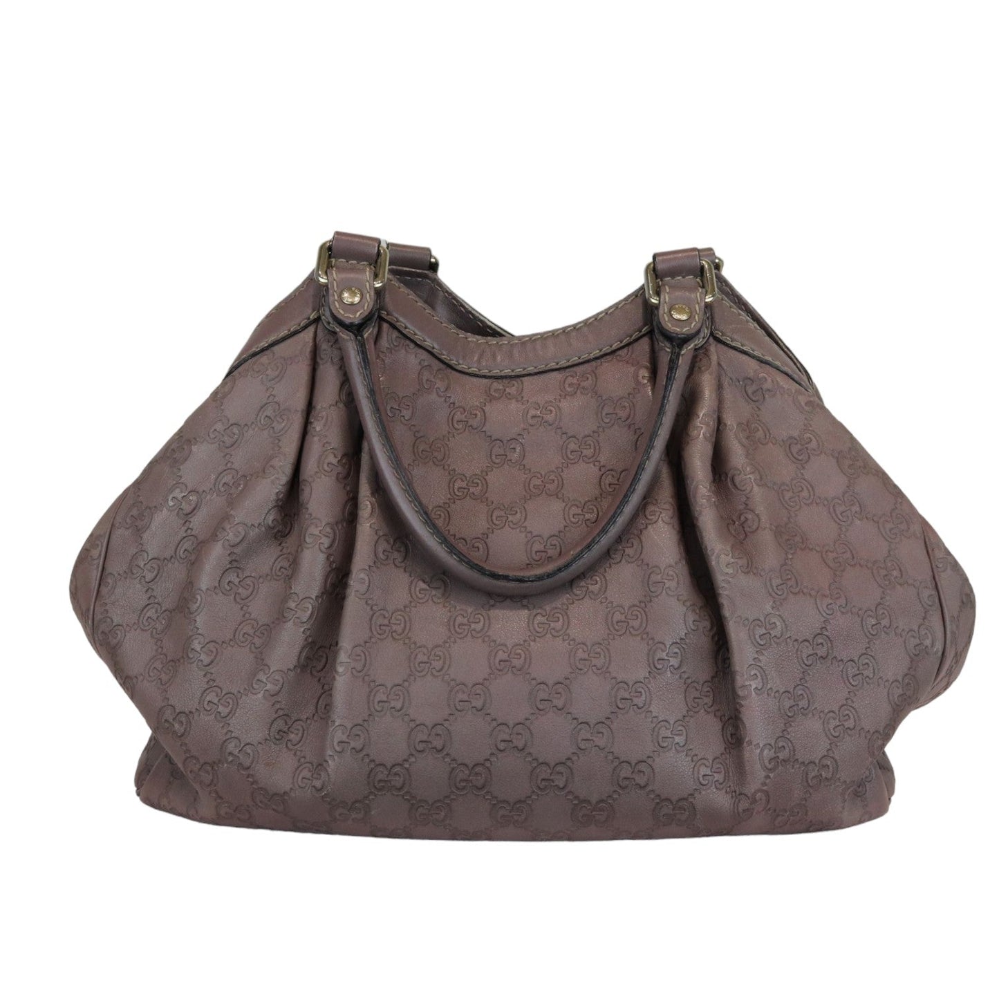 Gucci Monogram Leather Top Handle Tote