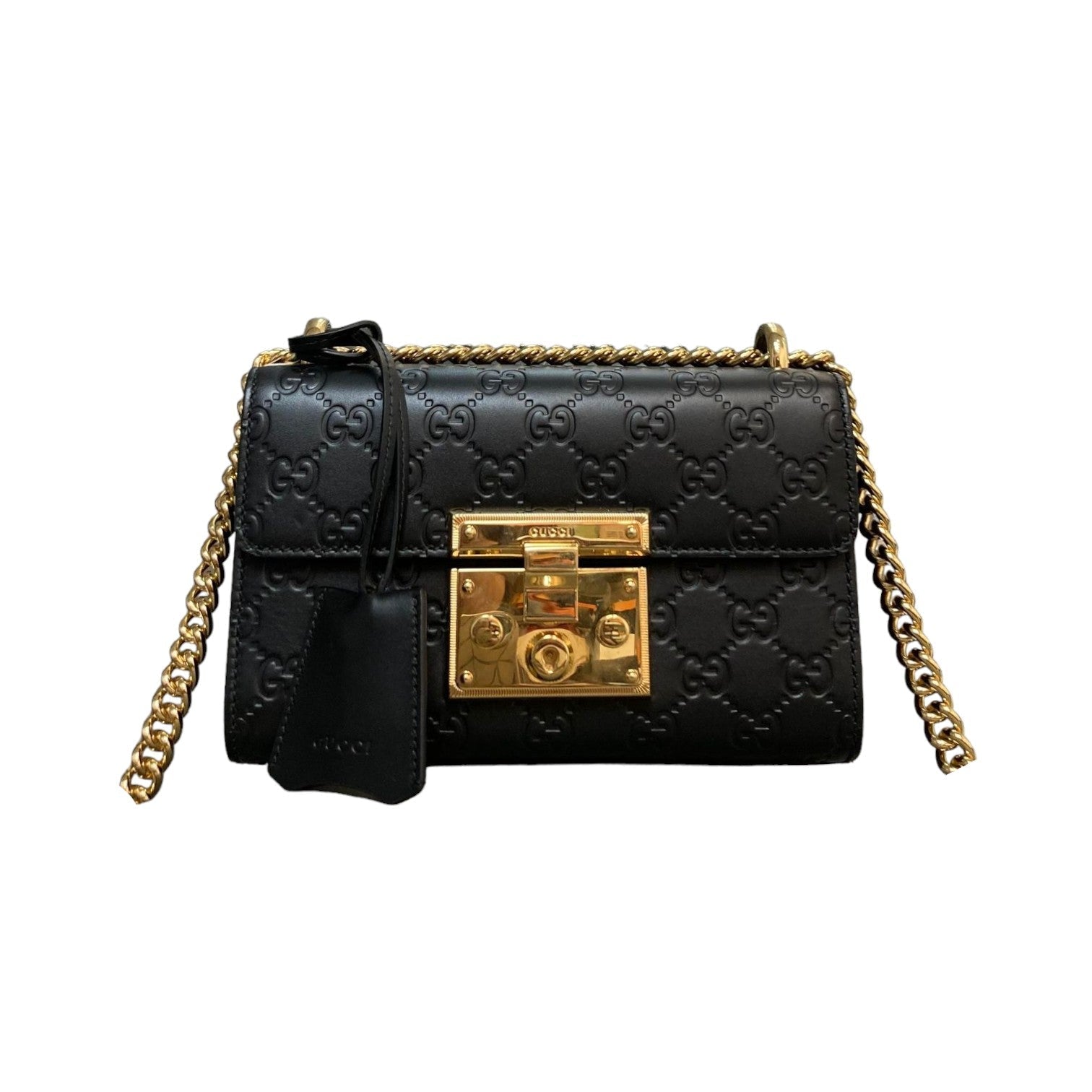 Gucci Monogram Chain Leather Shoulder Bag