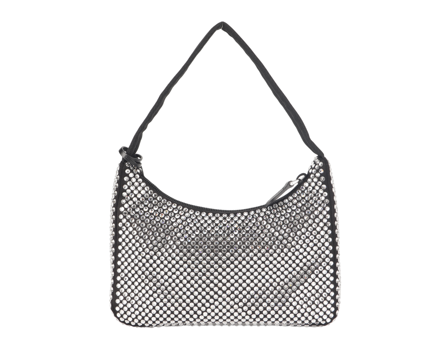 PRADA SATIN MINI BAG WITH CRYSTALS (IBC515) WITH DUST COVER AND BOX