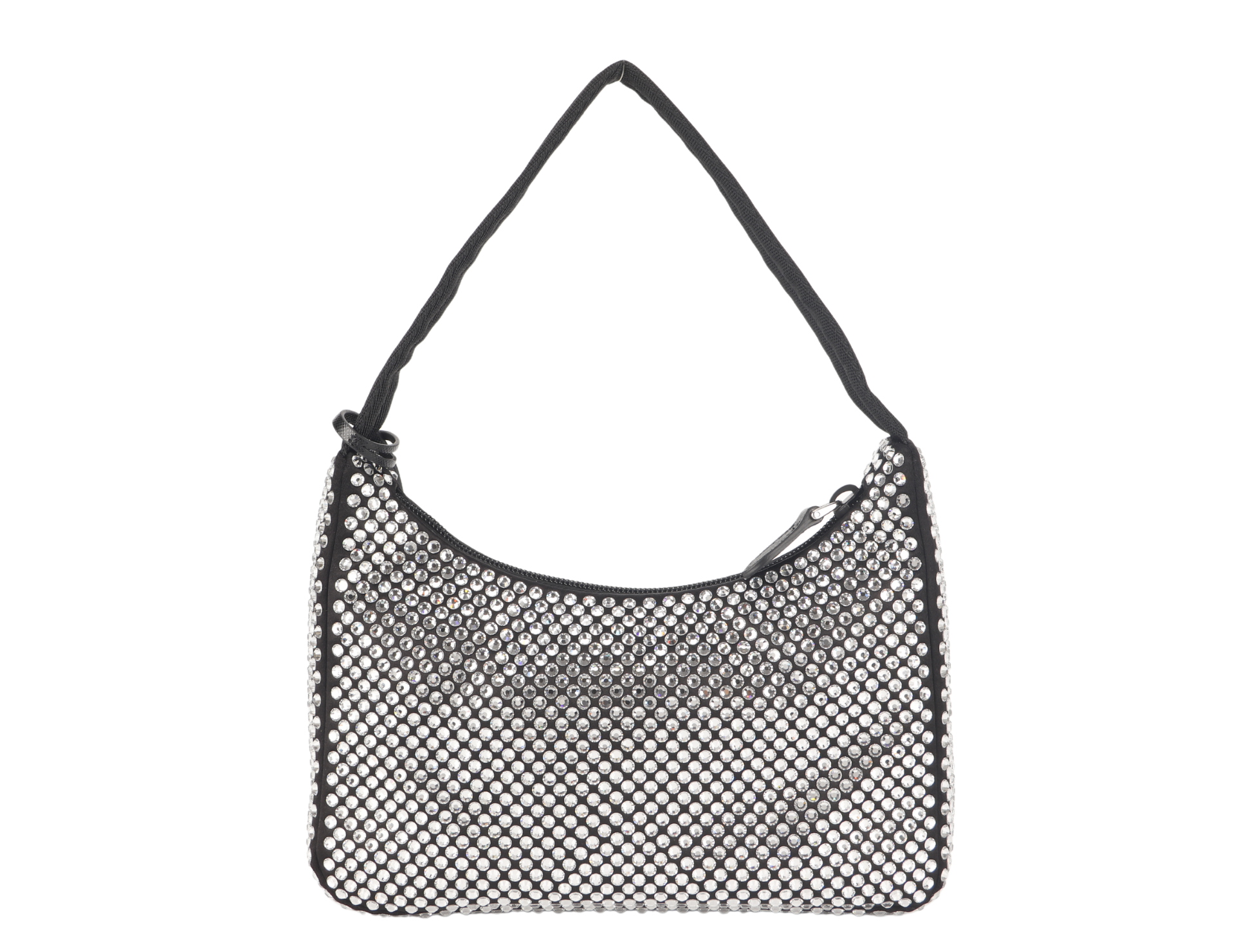 PRADA SATIN MINI BAG WITH CRYSTALS (IBC515) WITH DUST COVER AND BOX